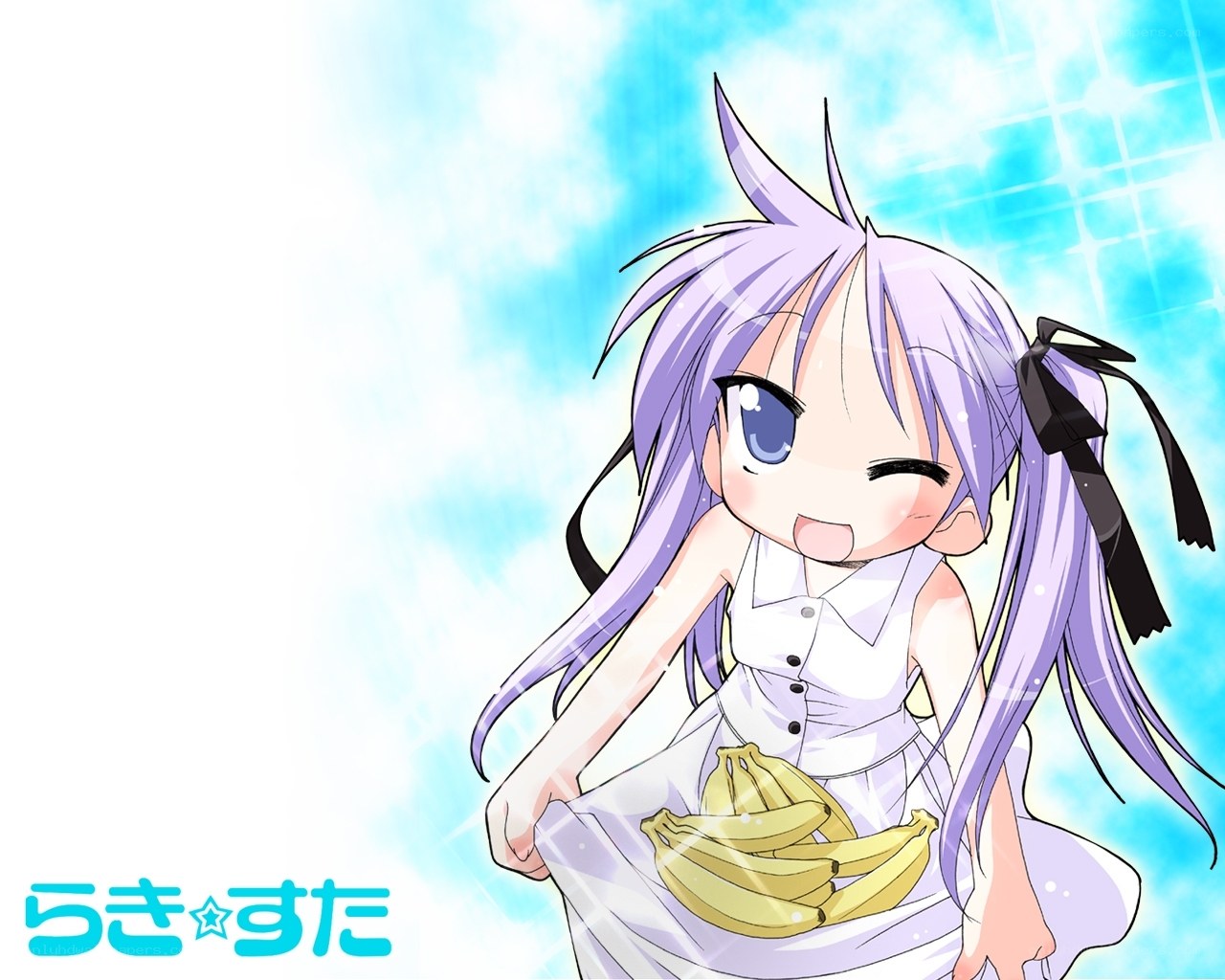 anime girl with bananas