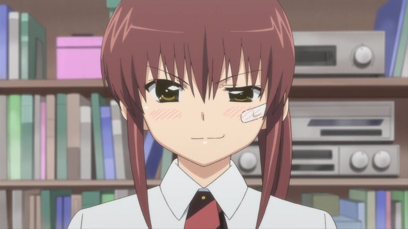 anime girl with bandage