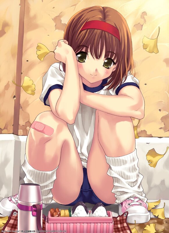 Anime girl with bandage