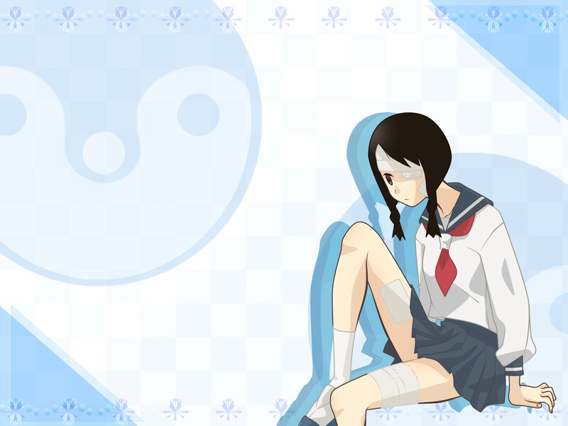anime girl with bandages