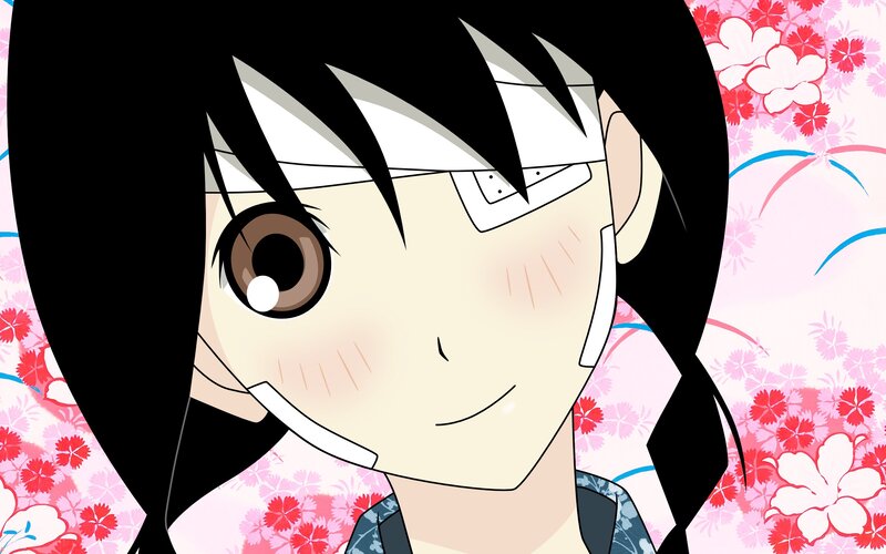 anime girl with bandages