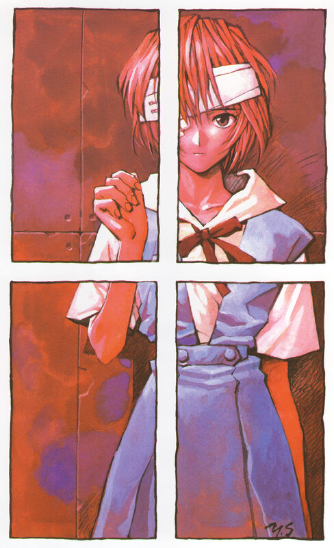 Anime Girl with Bandages — Red, Dramatic, Manga