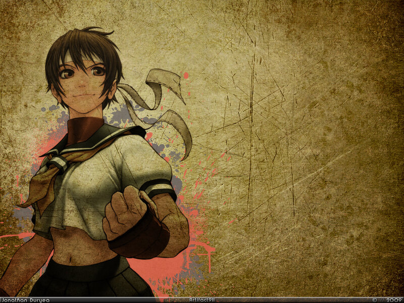 anime girl with bandana