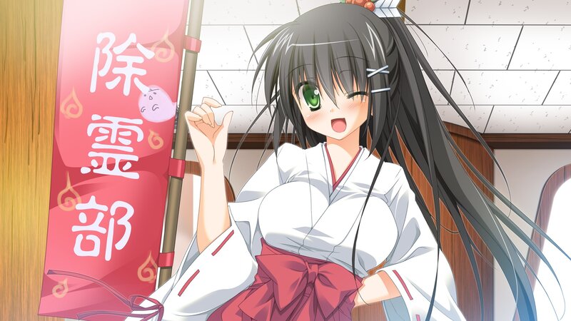 anime girl with banner