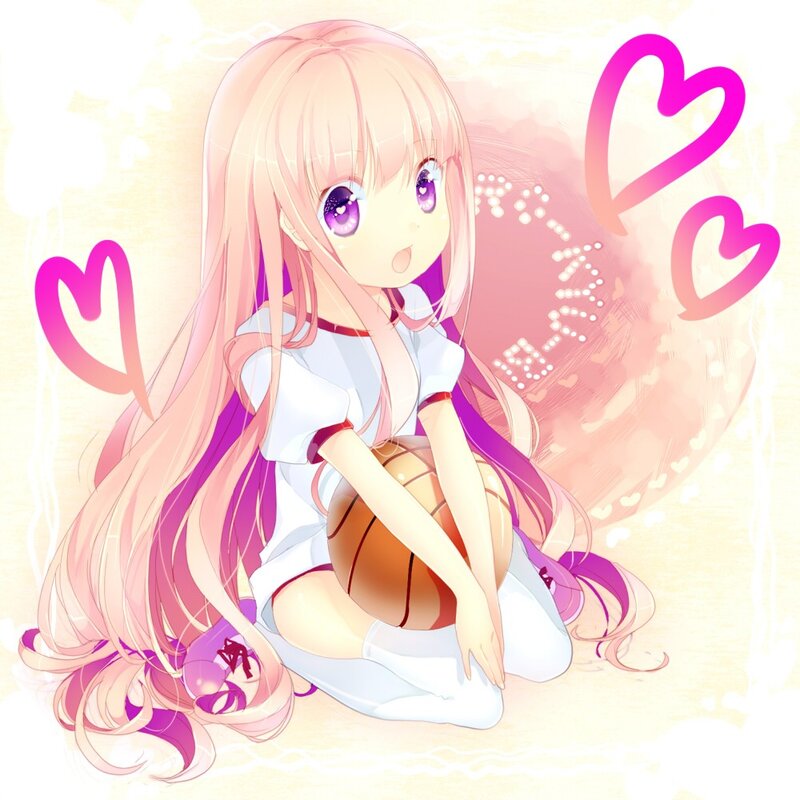 anime girl with basketball