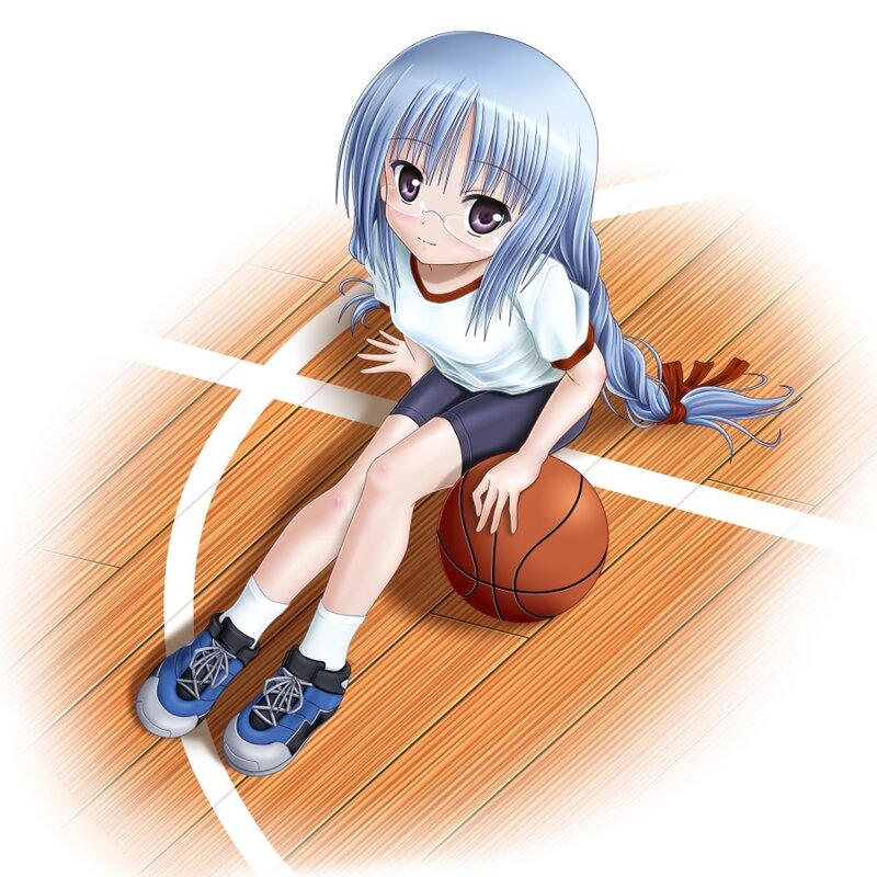 anime girl with basketball