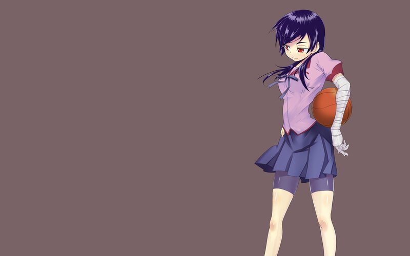 anime girl with basketball