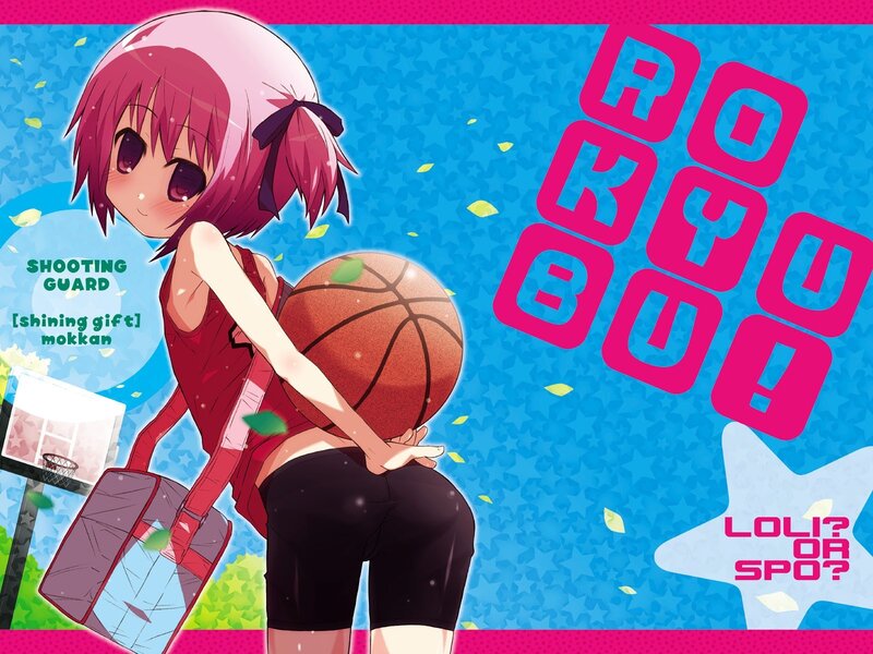 Anime girl with basketball