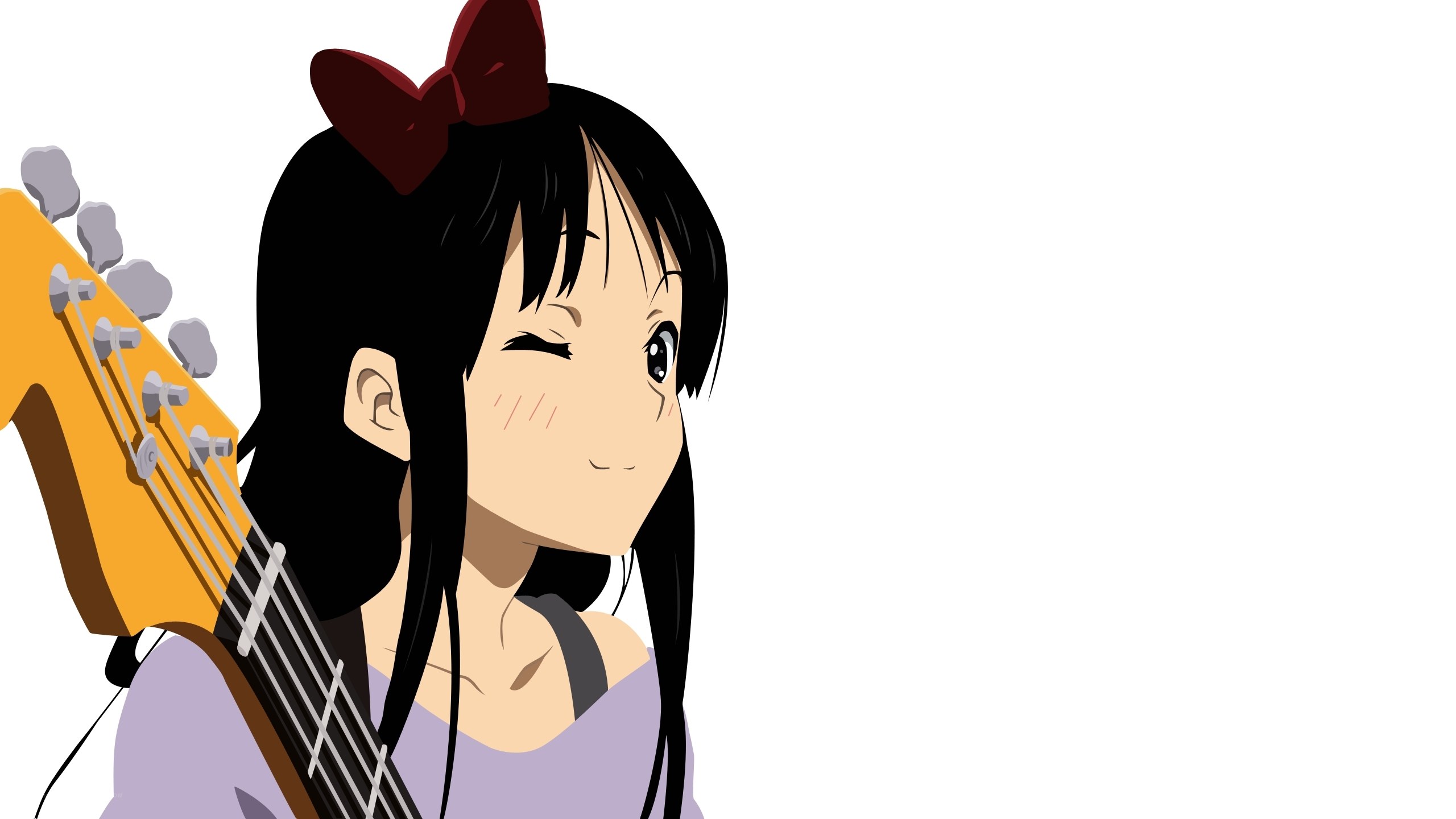 anime girl with bass guitar