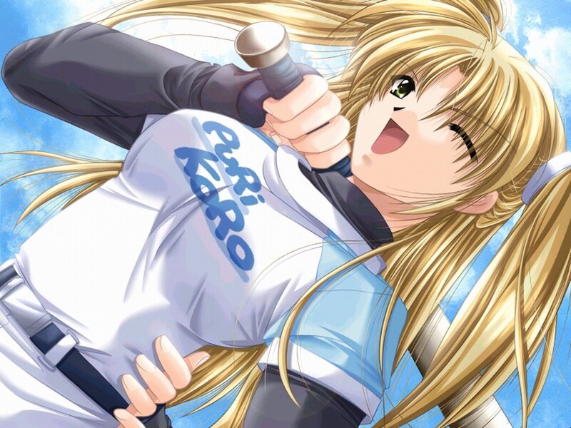 anime girl with bat