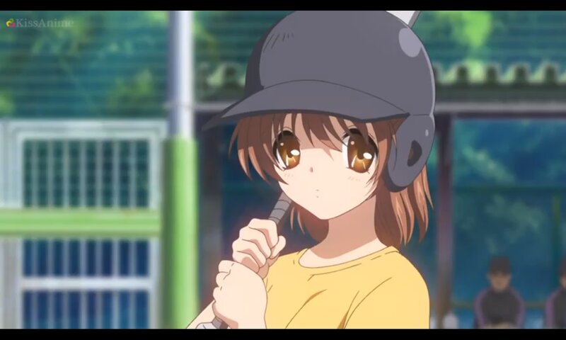 Anime Girl with Bat — Brown, Calm