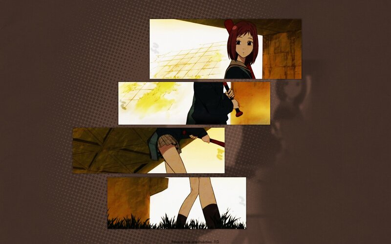 Anime Girl with Bat — Brown, Dramatic