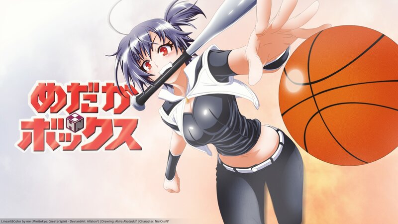 Anime Girl with Bat — Orange, Dynamic