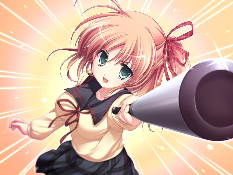 Anime Girl with Bat — Pink, Energetic