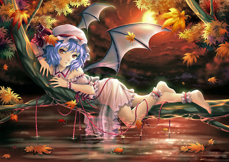 anime girl with bat wings