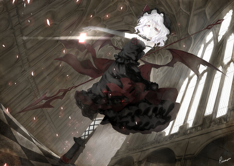 anime girl with bat wings