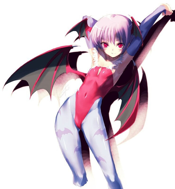 anime girl with bat wings