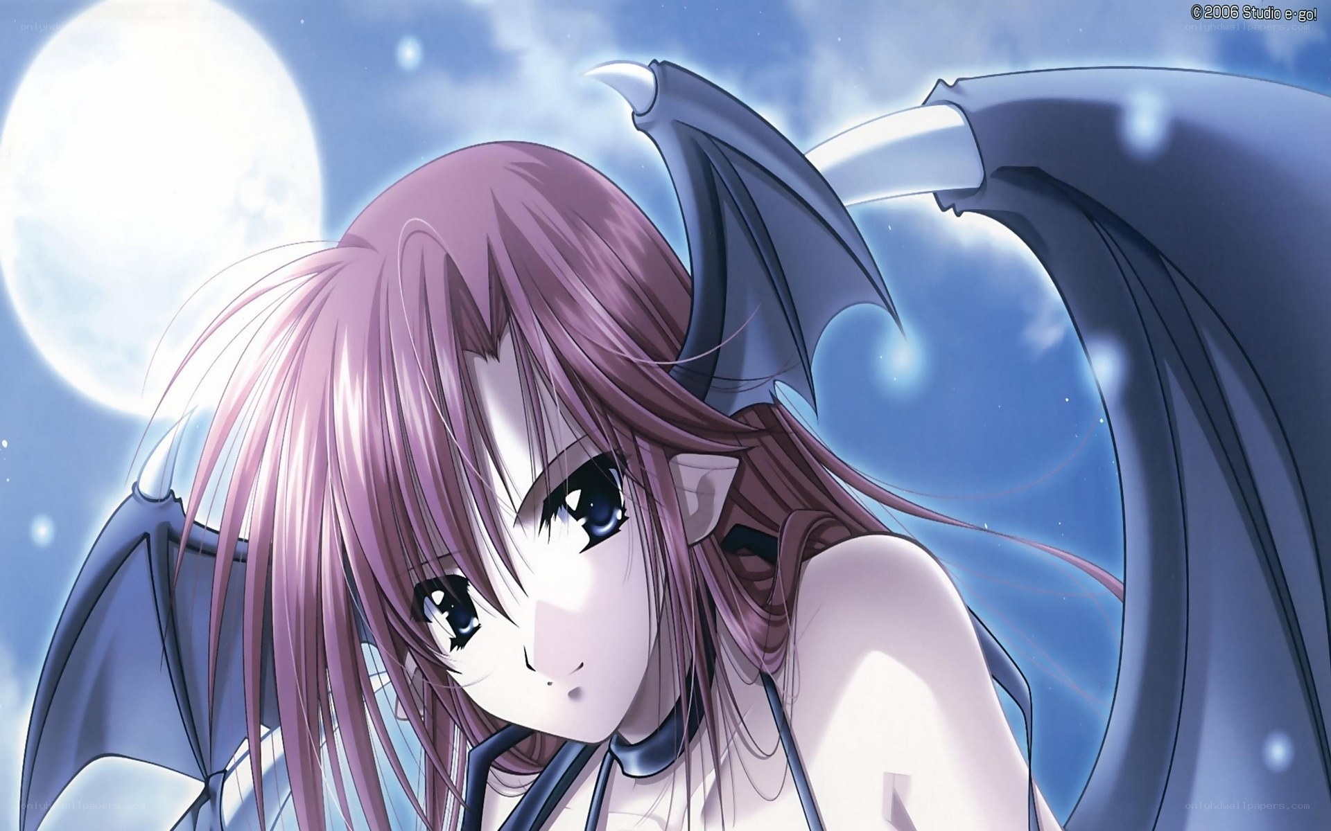anime girl with bat wings