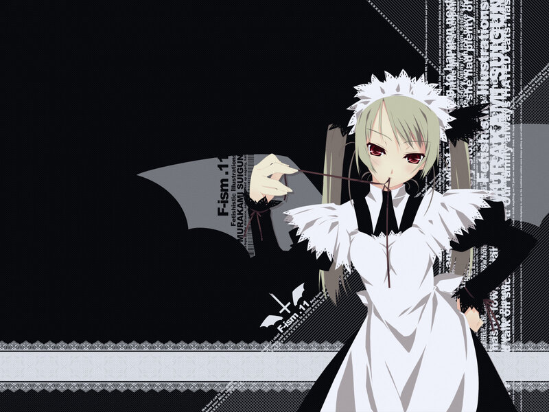 anime girl with bat wings