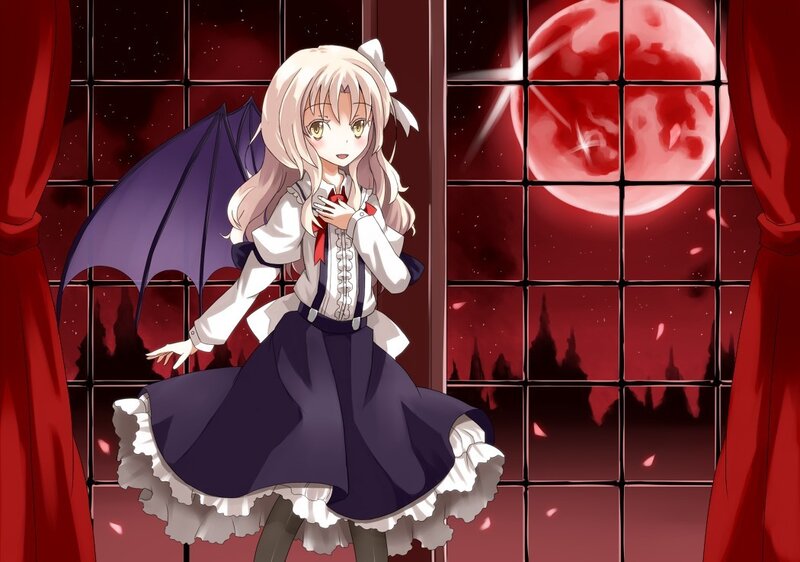 anime girl with bat wings