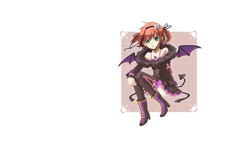anime girl with bat wings