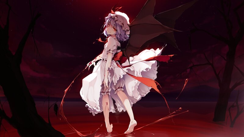 anime girl with bat wings
