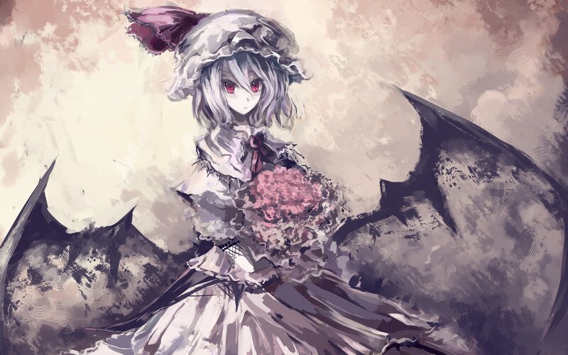 anime girl with bat wings