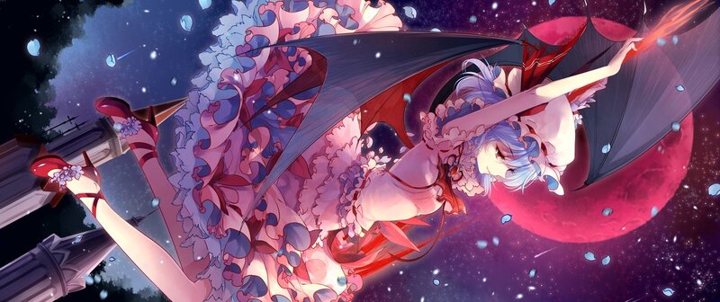 anime girl with bat wings
