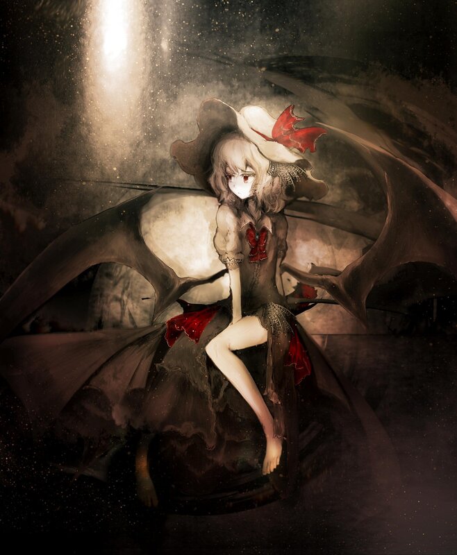 anime girl with bat wings