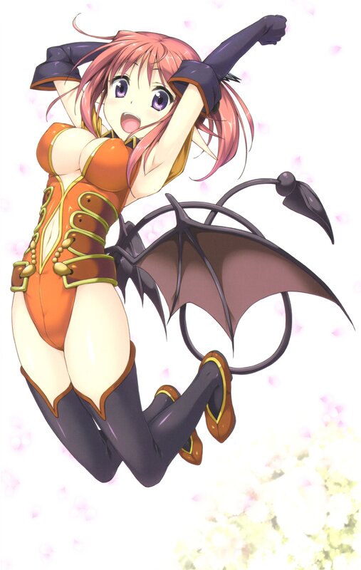 anime girl with bat wings