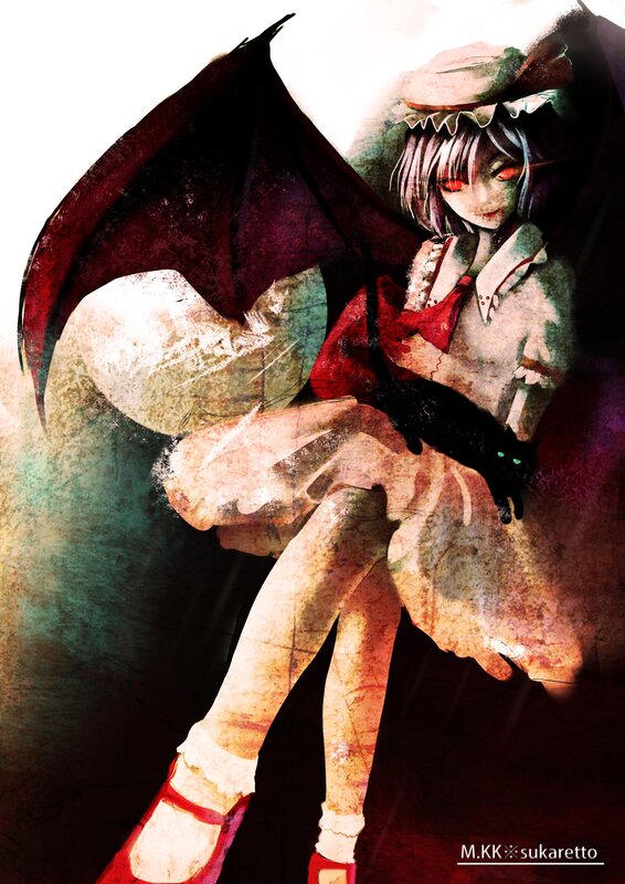 anime girl with bat wings