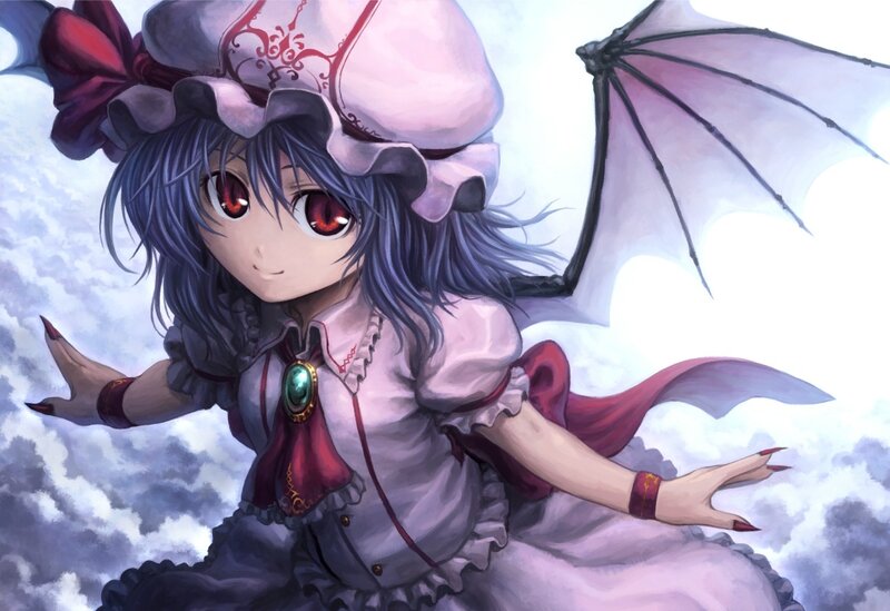 anime girl with bat wings