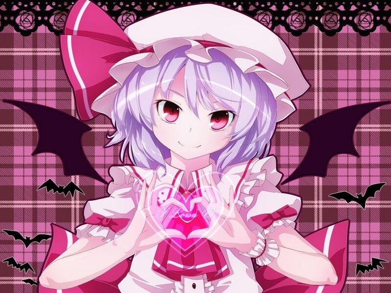 Anime Girl with Bat Wings — Pink