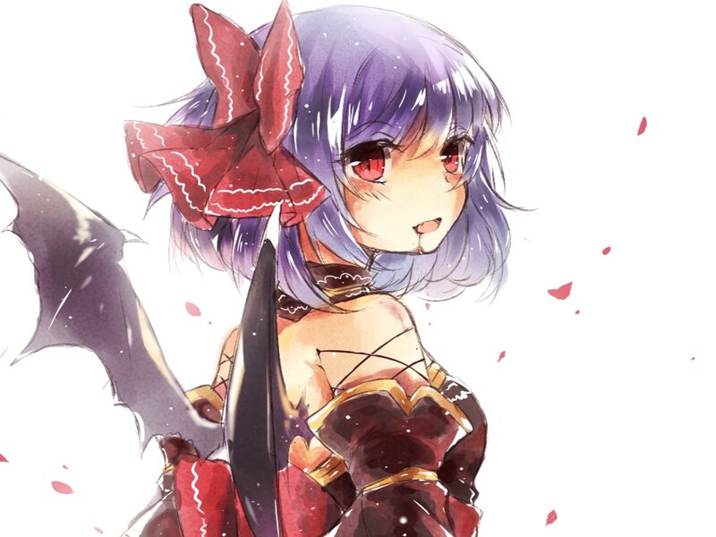 Anime Girl with Bat Wings — Purple, Dramatic, Bat Wings