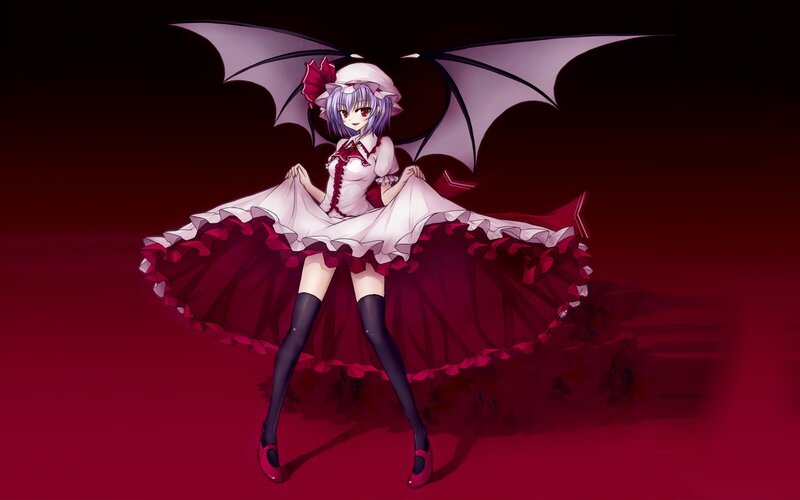 anime girl with bat wings