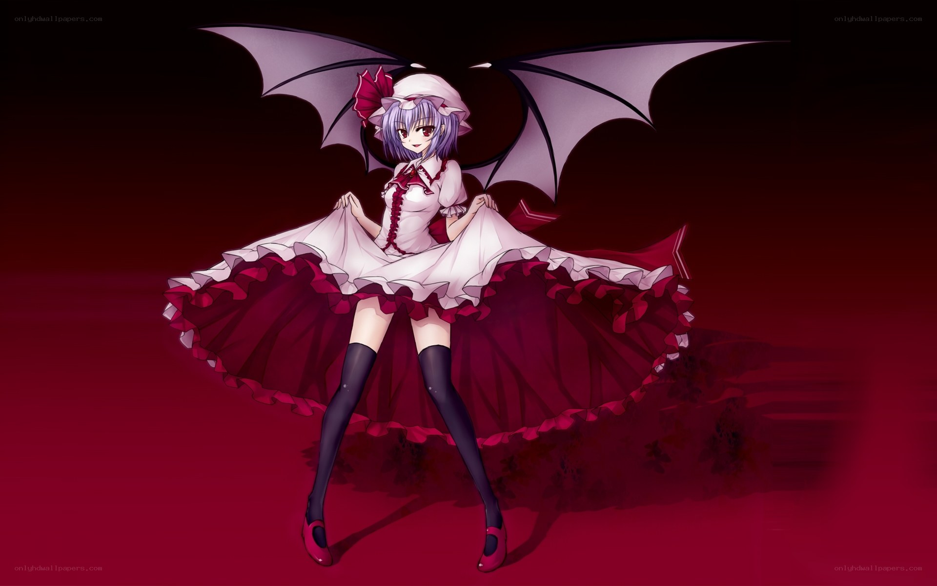 anime girl with bat wings