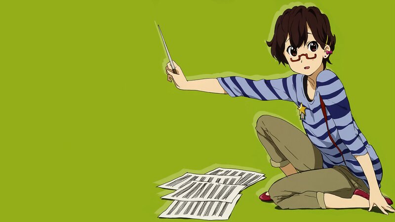 Anime Girl with Baton — Green