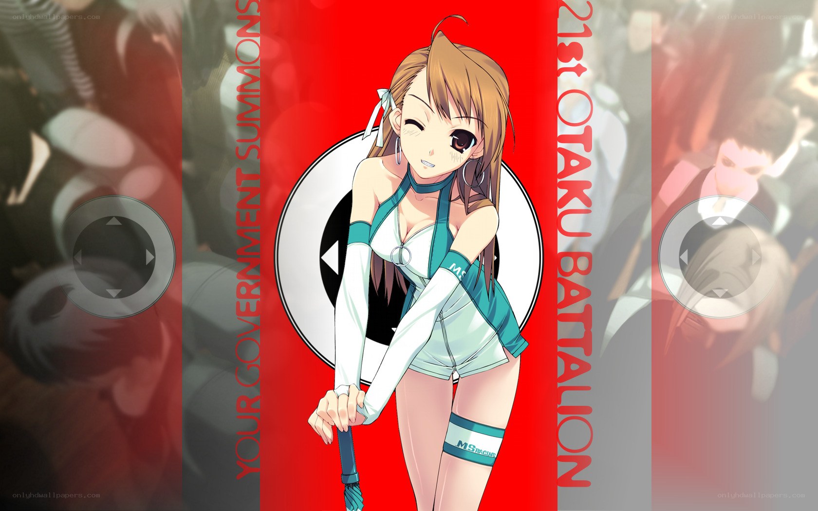 anime girl with baton