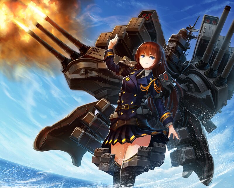 Anime Girl with Battleship