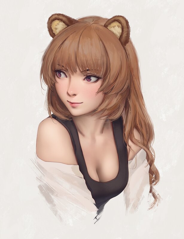 Anime Girl with Bear Ears — Brown