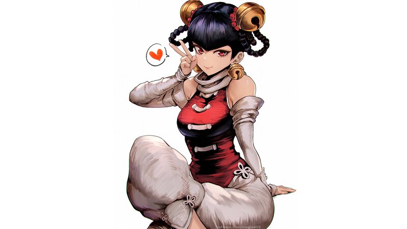 Anime Girl with Bells — Red