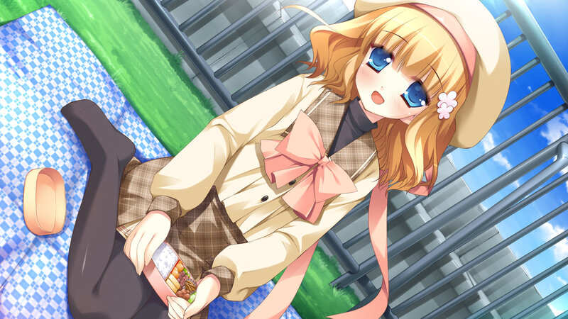 Anime girl with bento box