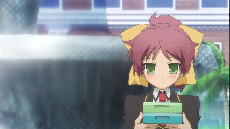 anime girl with bento box