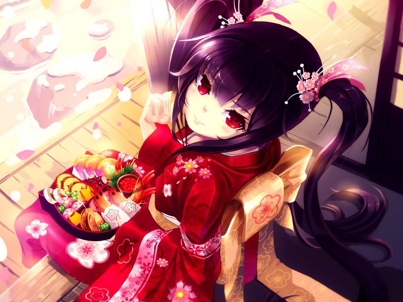 Anime Girl with Bento