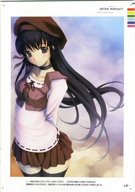 anime girl with beret