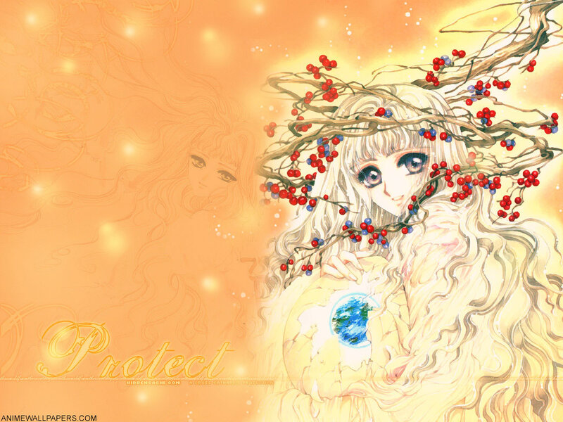 Anime girl with berries and globe