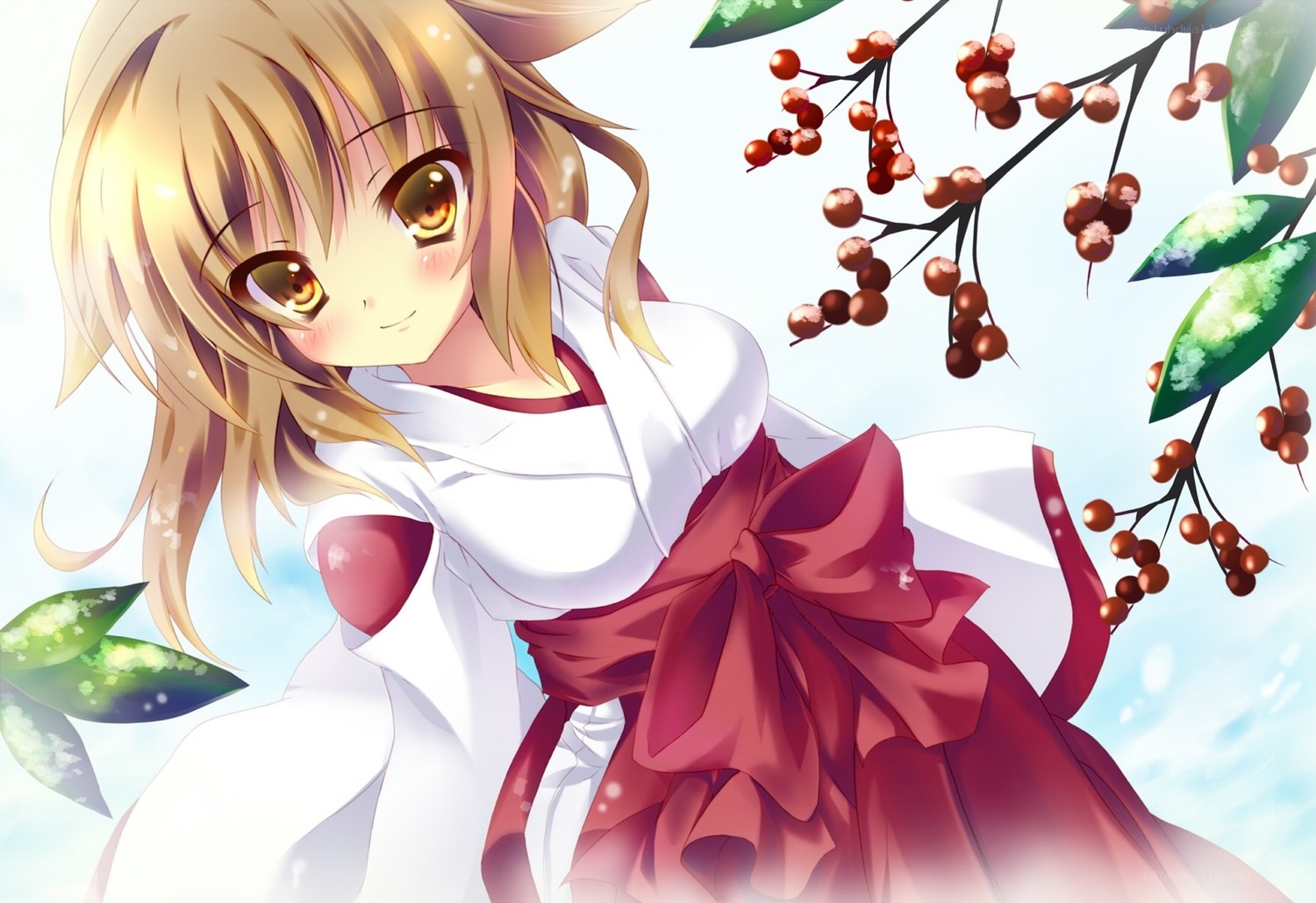 anime girl with berries