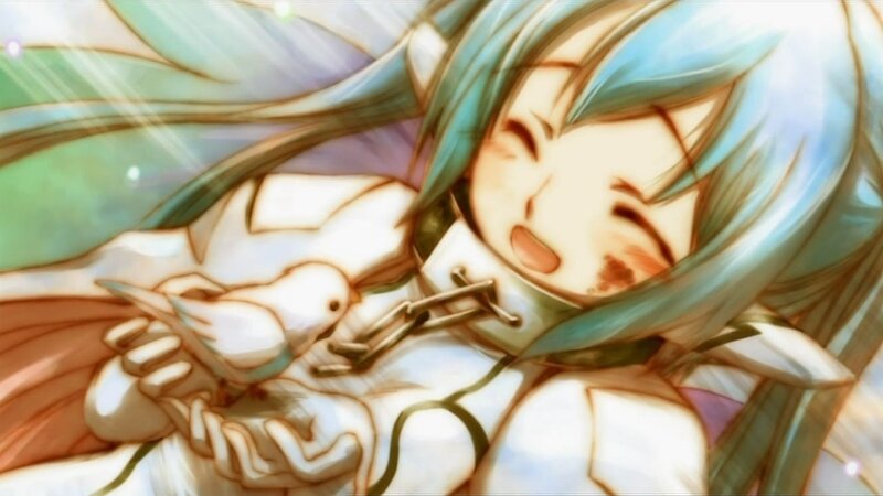 Anime girl with bird