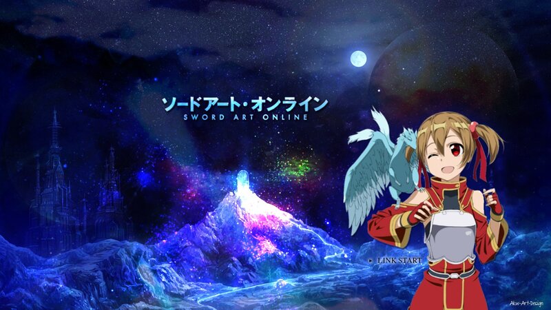 Anime Girl with Bird — Blue, Fantasy