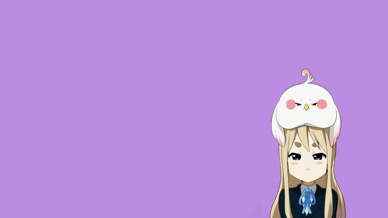 anime girl with bird hat